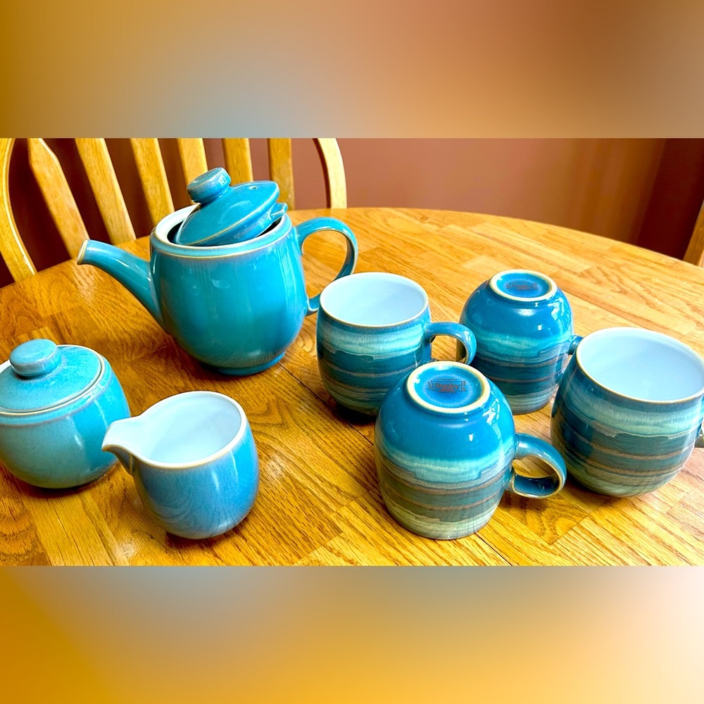 Blue Ceramic Tea Set